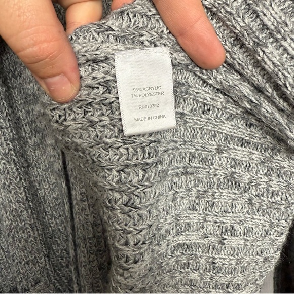 It's Our Time Gray Chunky Knit Cardigan Sweater - Picture 7 of 8